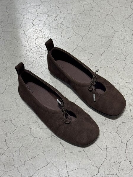 Alohas Rosalind Recycled brown leather ballet flats