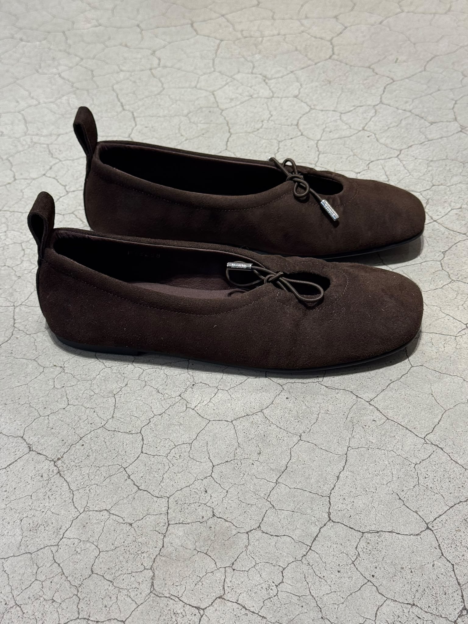 Alohas Rosalind Recycled brown leather ballet flats
