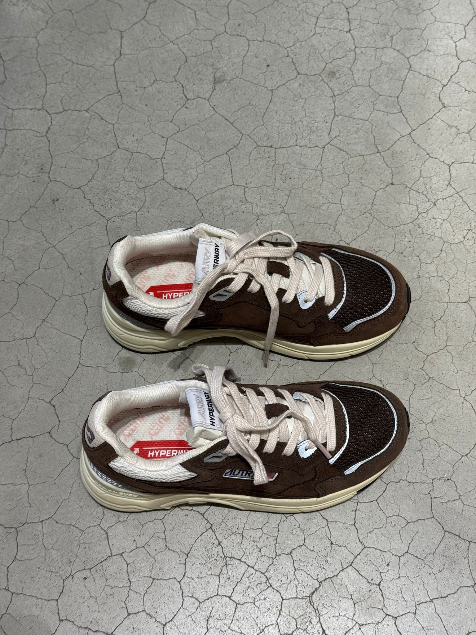 Autry Hyperway low wom um25 sneaker Suede/mesh cotto/marshmallow