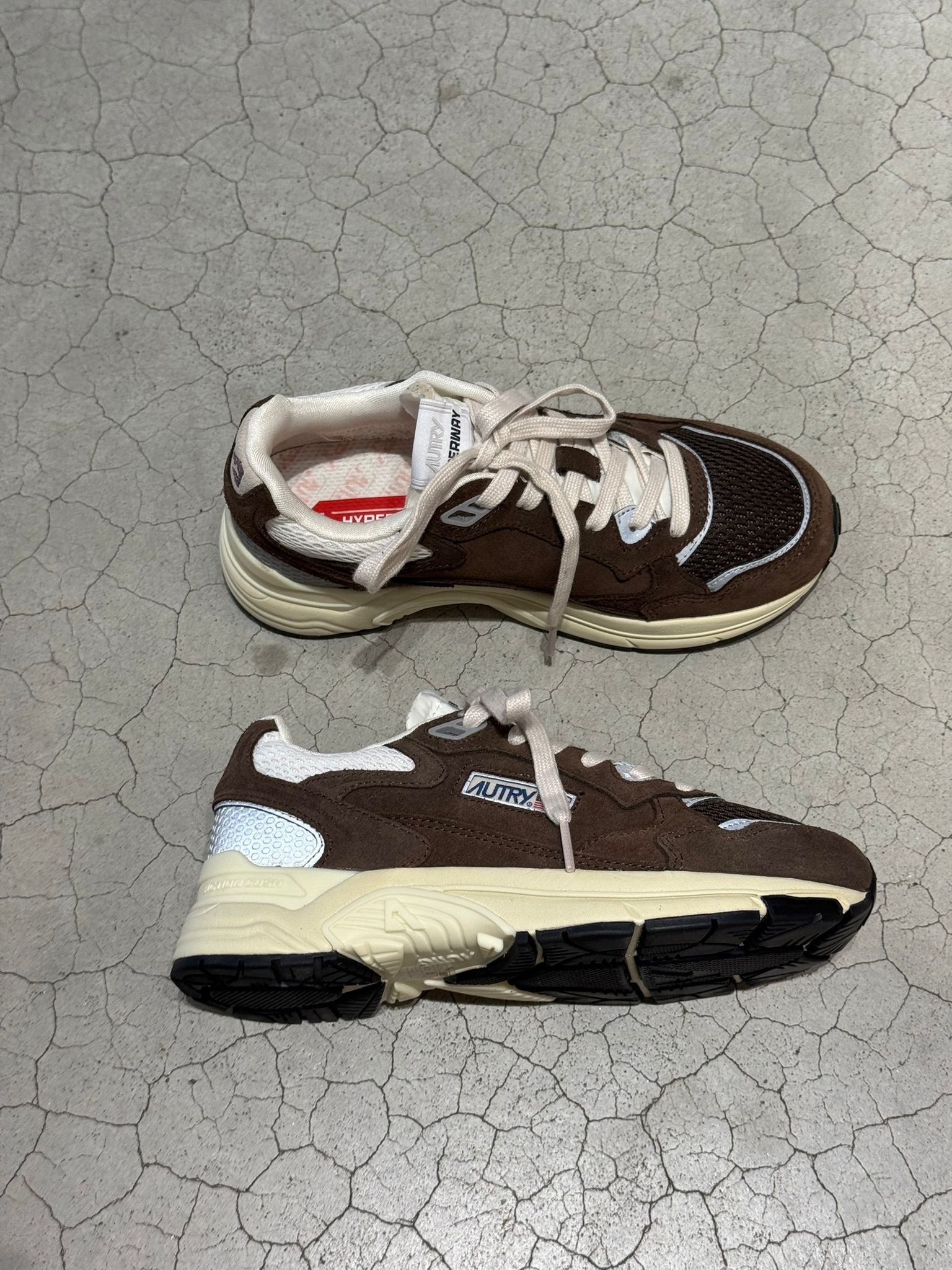 Autry Hyperway low wom um25 sneaker Suede/mesh cotto/marshmallow