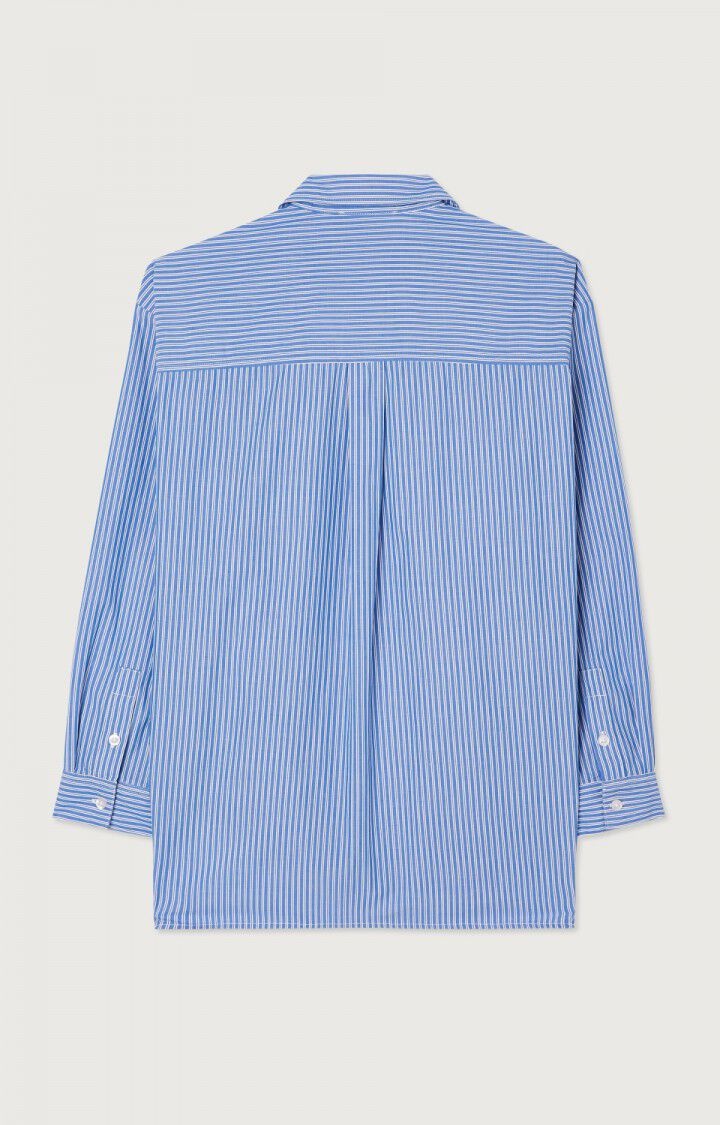 American Vintage ZAT06A shirt Rayures aqua