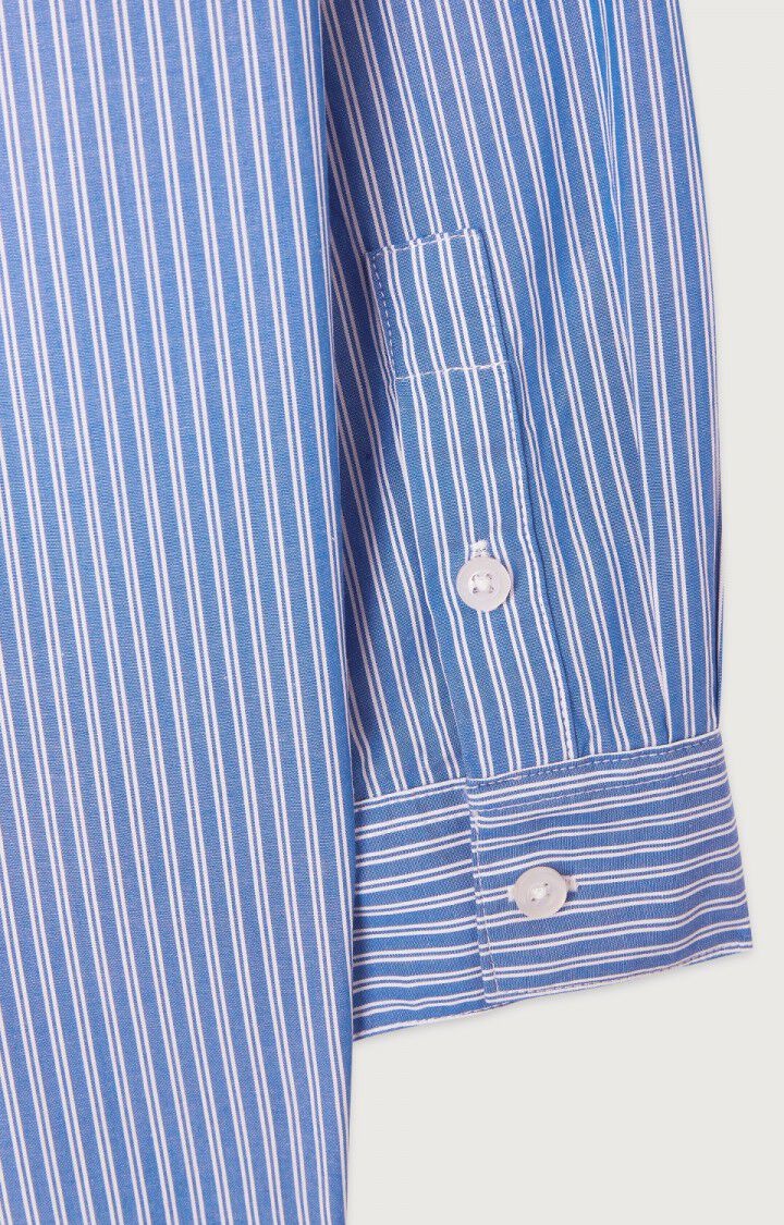 American Vintage ZAT06A shirt Rayures aqua