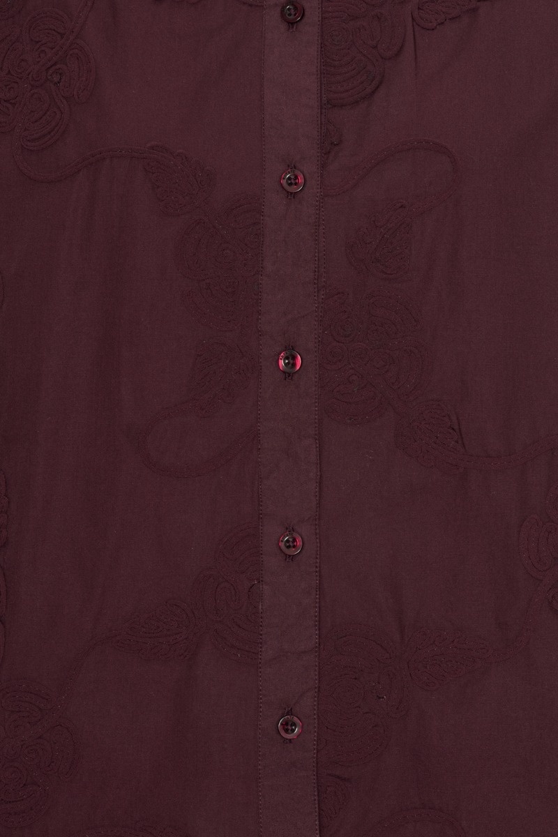 ROTATE Flower oversized shirt Zinfandel