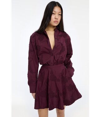 ROTATE Flower oversized shirt Zinfandel