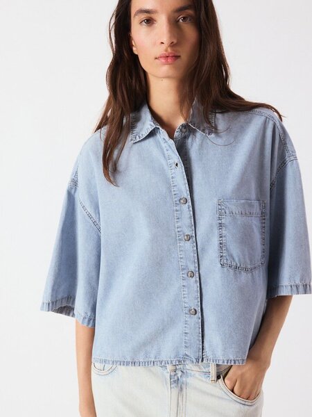 American Vintage PAY06A blouse Blue snow