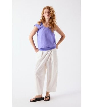 American Vintage BAI10B Pantalon Blanc casse