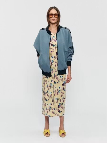 6397 Fleecy track zip up French blue