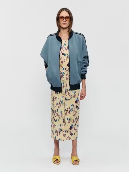 6397 Fleecy track zip up French blue