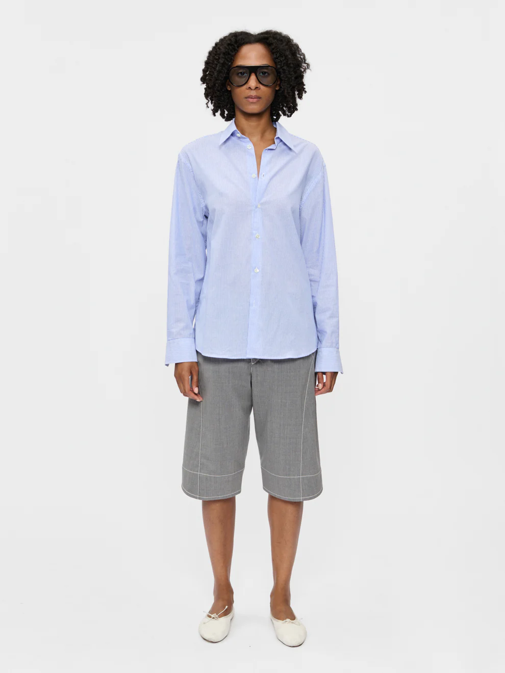 6397 Dress shirt French blue stripe