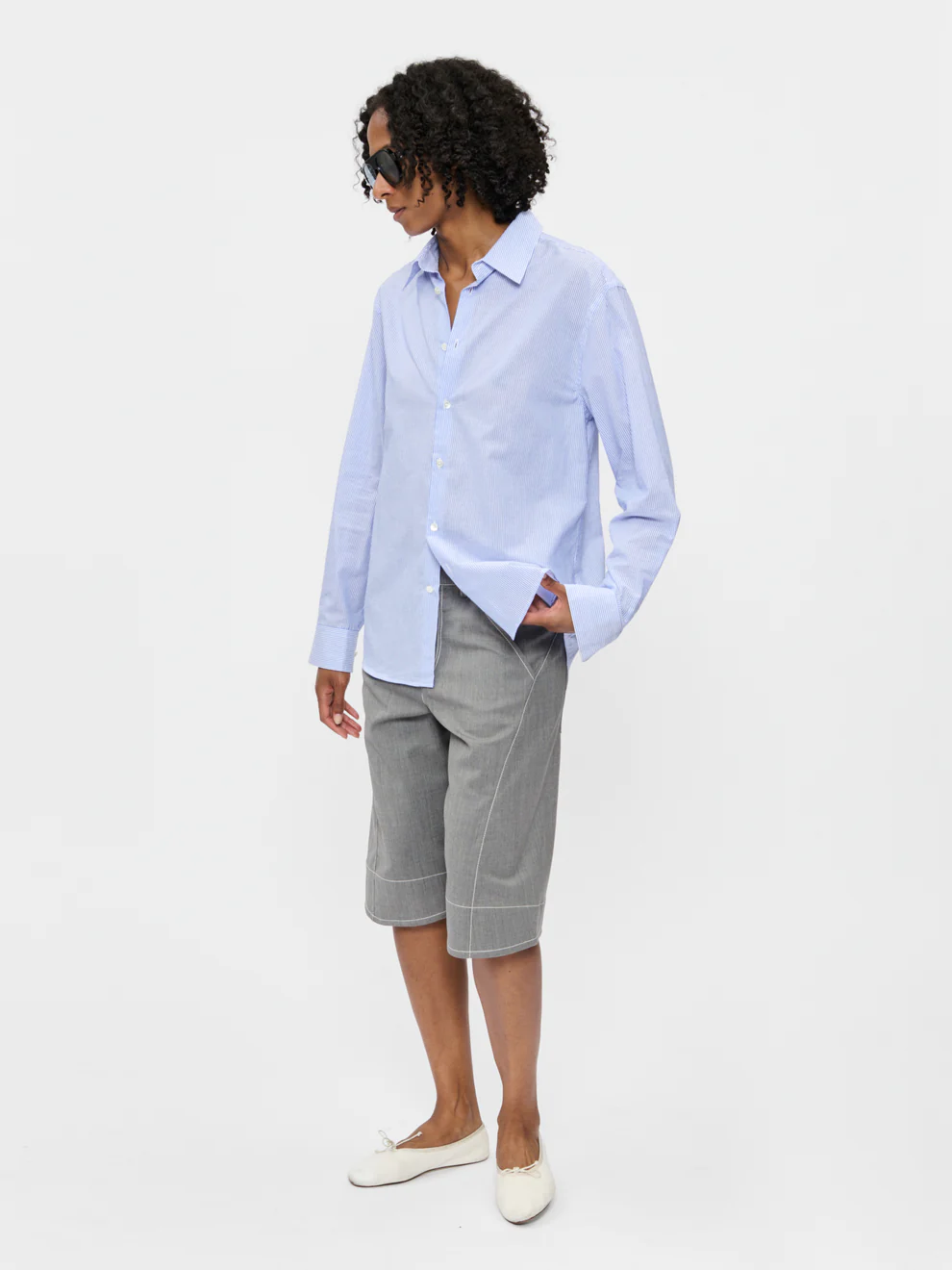 6397 Dress shirt French blue stripe