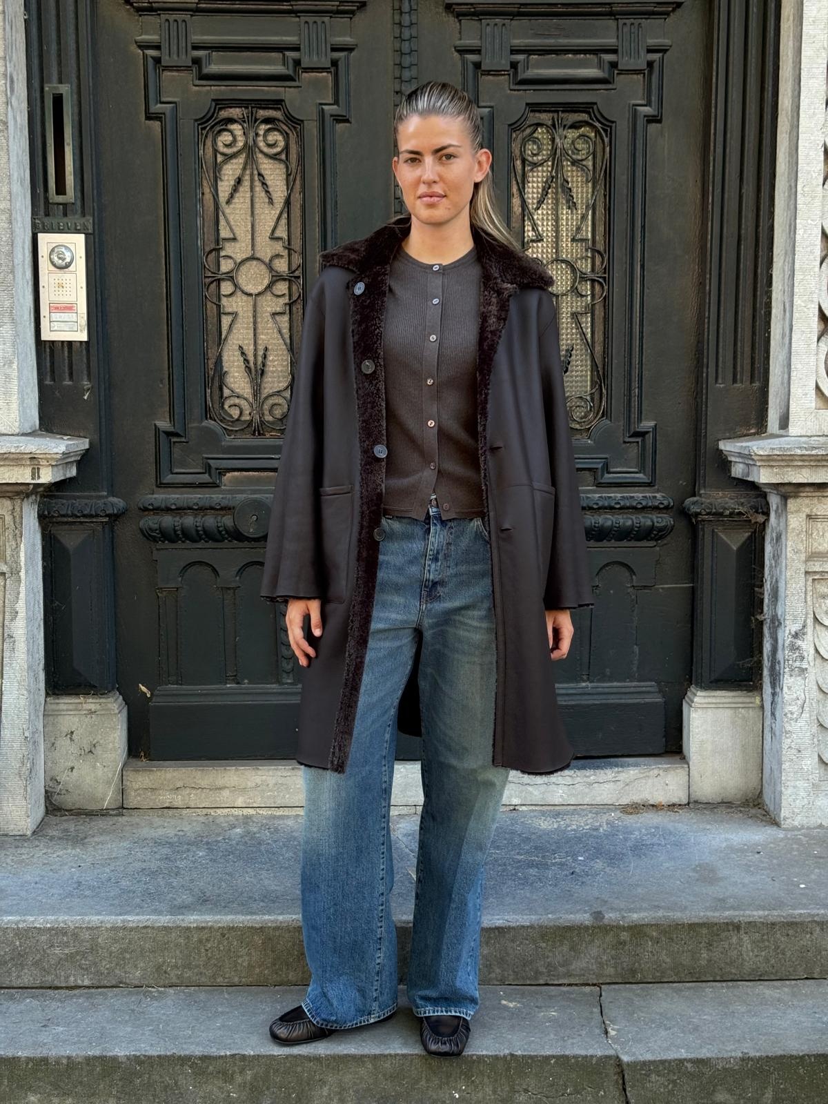 Arma Zoey merinillo alba nappa jacket Coffee bean