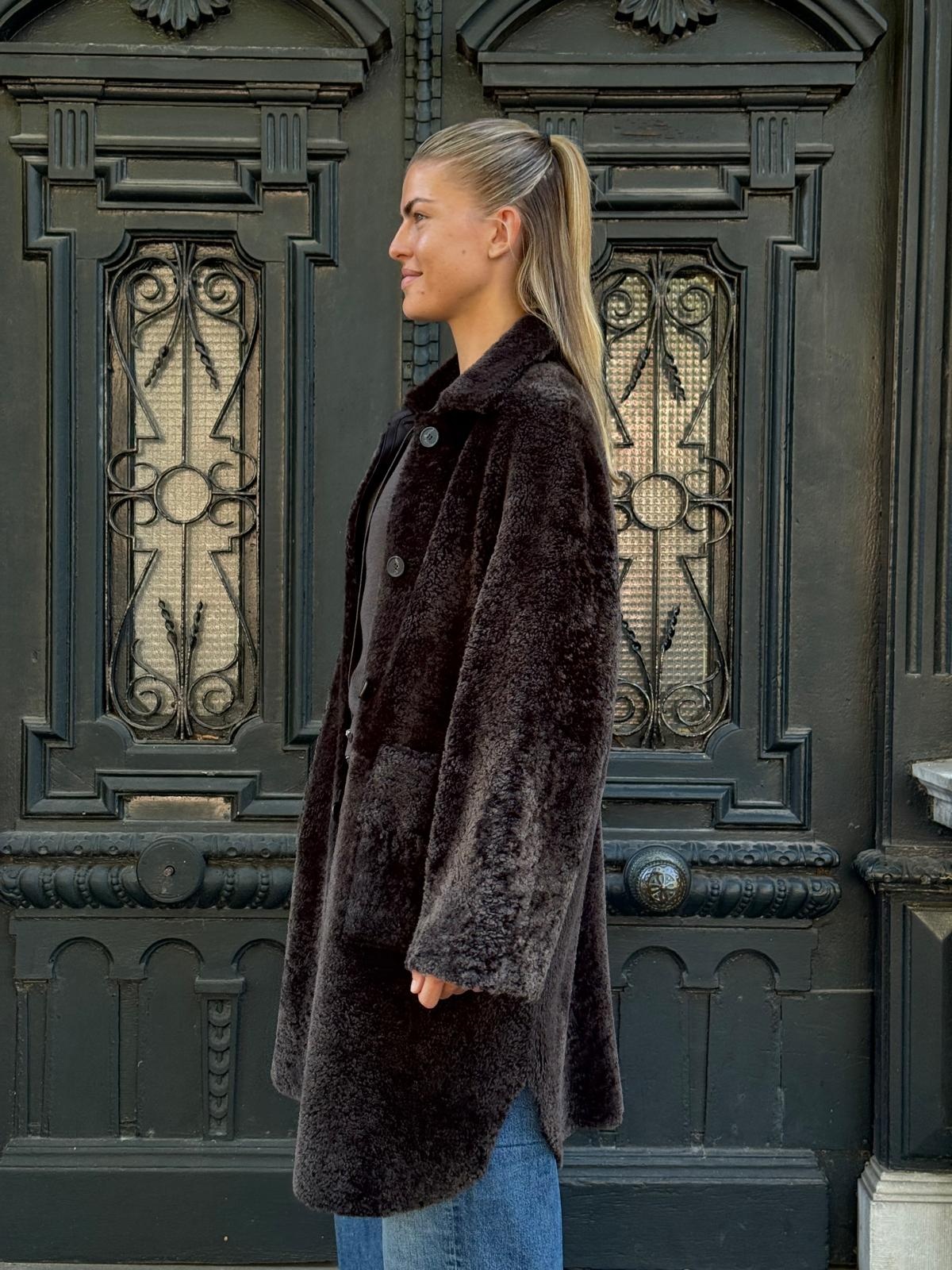 Arma Zoey merinillo alba nappa jacket Coffee bean