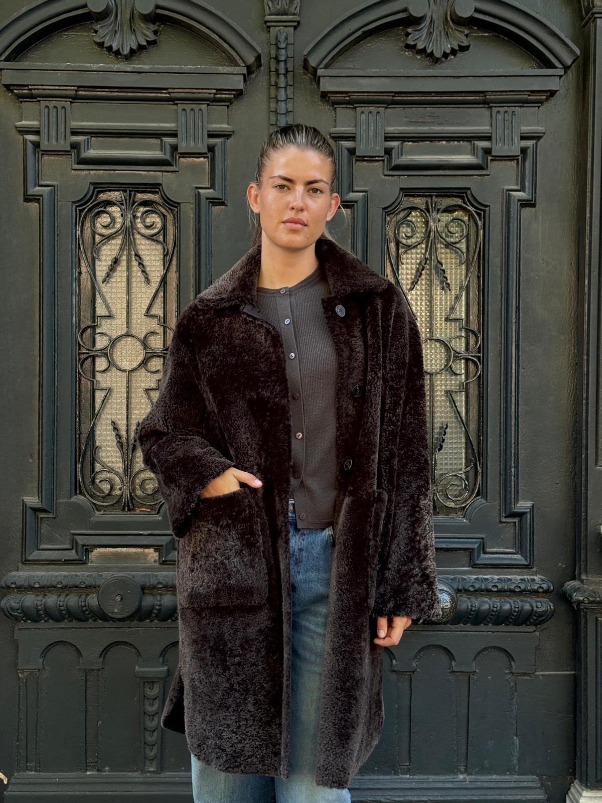 Arma Zoey merinillo alba nappa jacket Coffee bean