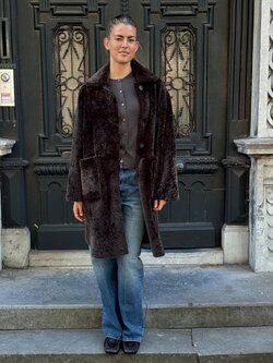 Arma Zoey merinillo alba nappa jacket Coffee bean
