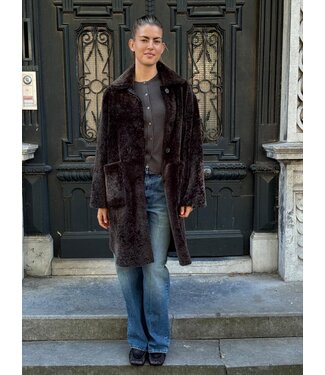 Arma Zoey merinillo alba nappa jacket Coffee bean