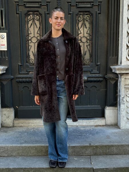 Arma Zoey merinillo alba nappa jacket Coffee bean