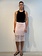 ROTATE Lace midi pencil skirt Barely pink