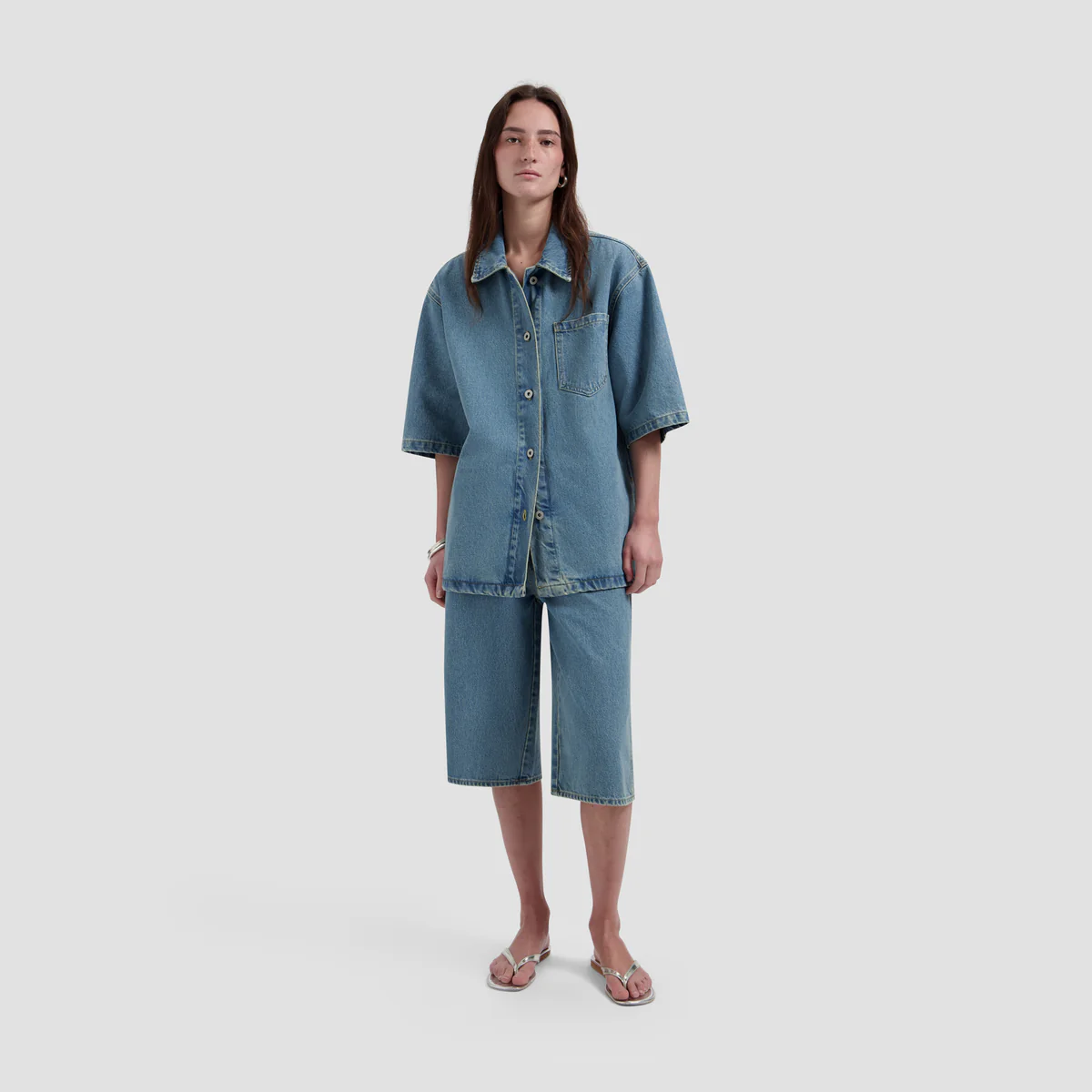 OLAF Denim shorts Light indigo