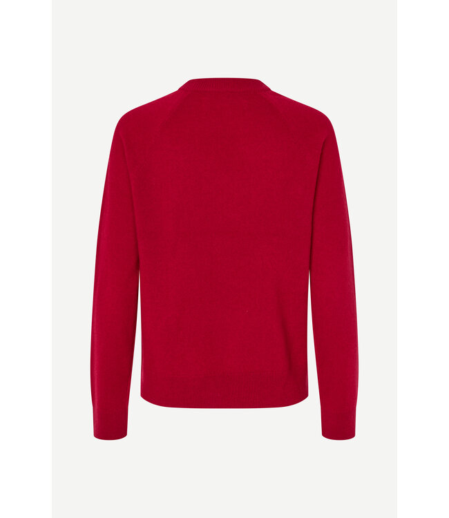 Samsoe Samsoe Boston O-neck trui  Sun-dried tomato