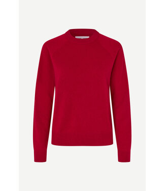 Samsoe Samsoe Boston O-neck trui  Sun-dried tomato