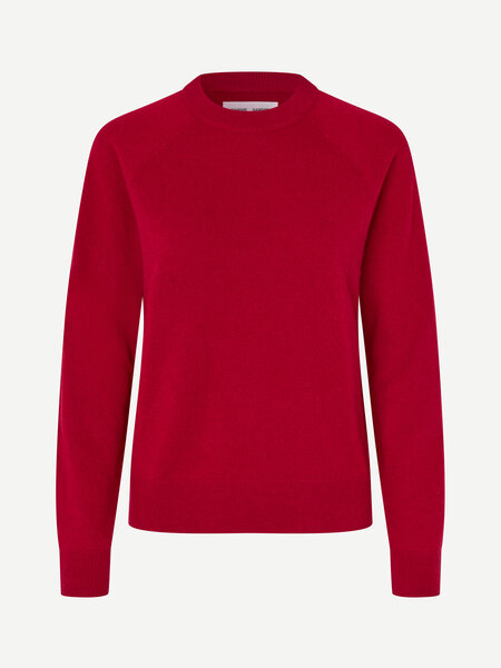 Samsoe Samsoe Boston O-neck trui  Sun-dried tomato
