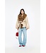 ROTATE Faux fur collar jacket Cement