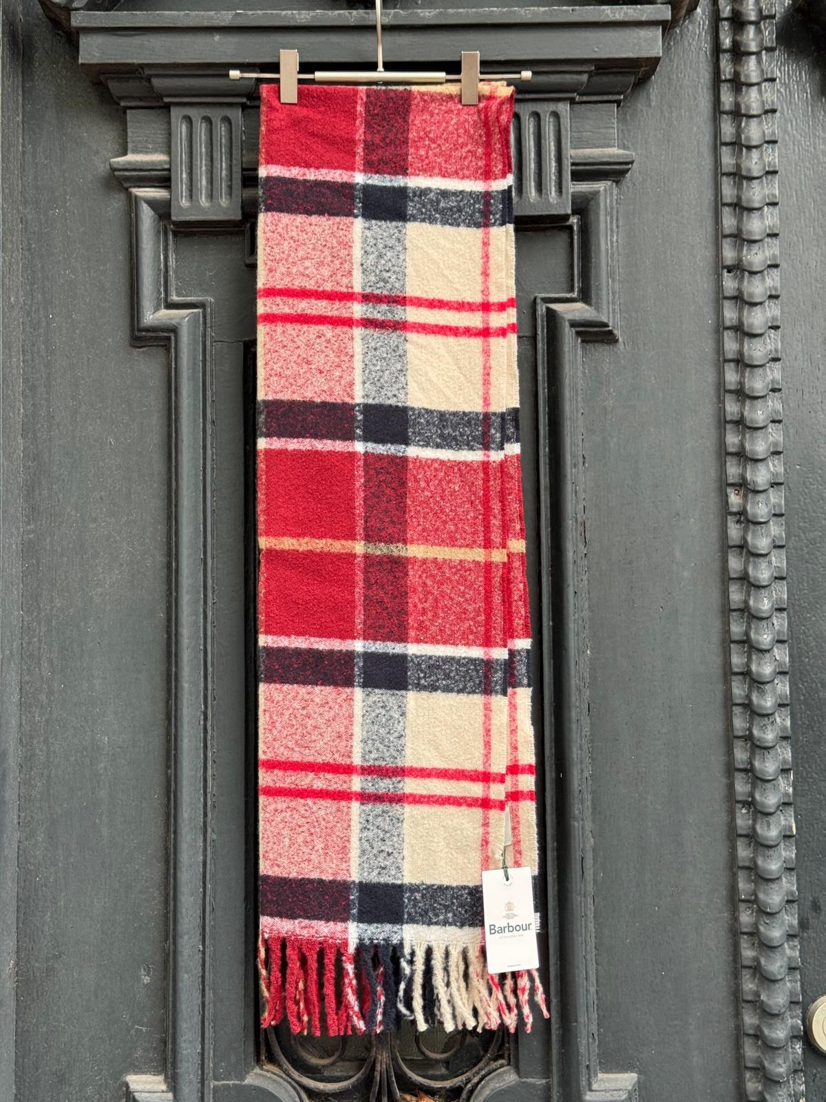 Barbour Deanna tartan scarf Light cardinal tartan