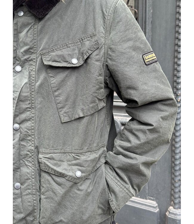 Barbour Winter drifter washed wax jacket Sage