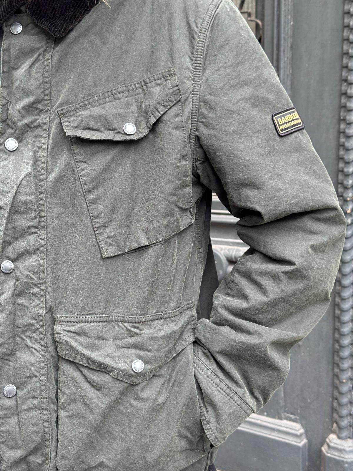 Barbour Winter drifter washed wax jacket Sage