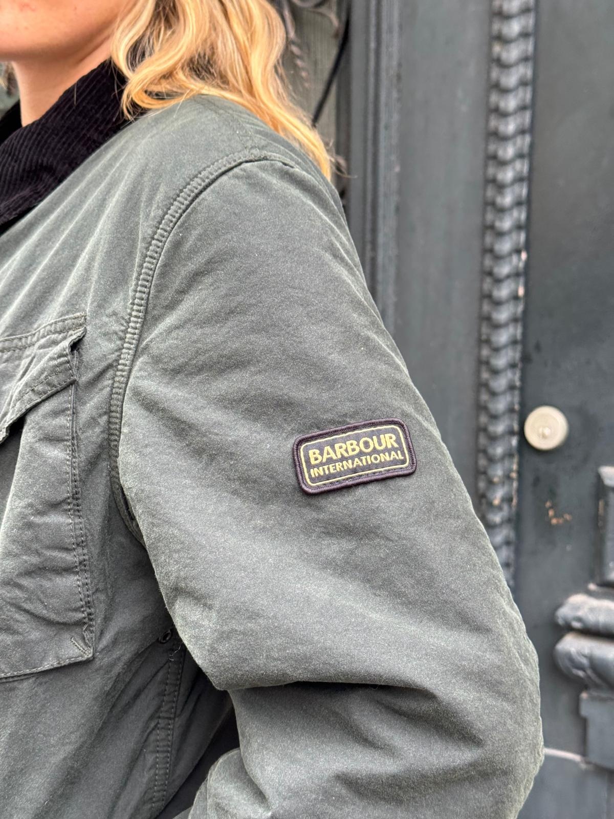 Barbour Winter drifter washed wax jacket Sage