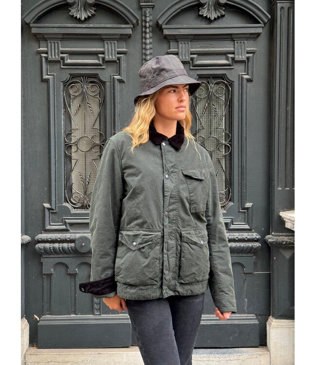 Barbour Winter drifter washed wax jacket Sage
