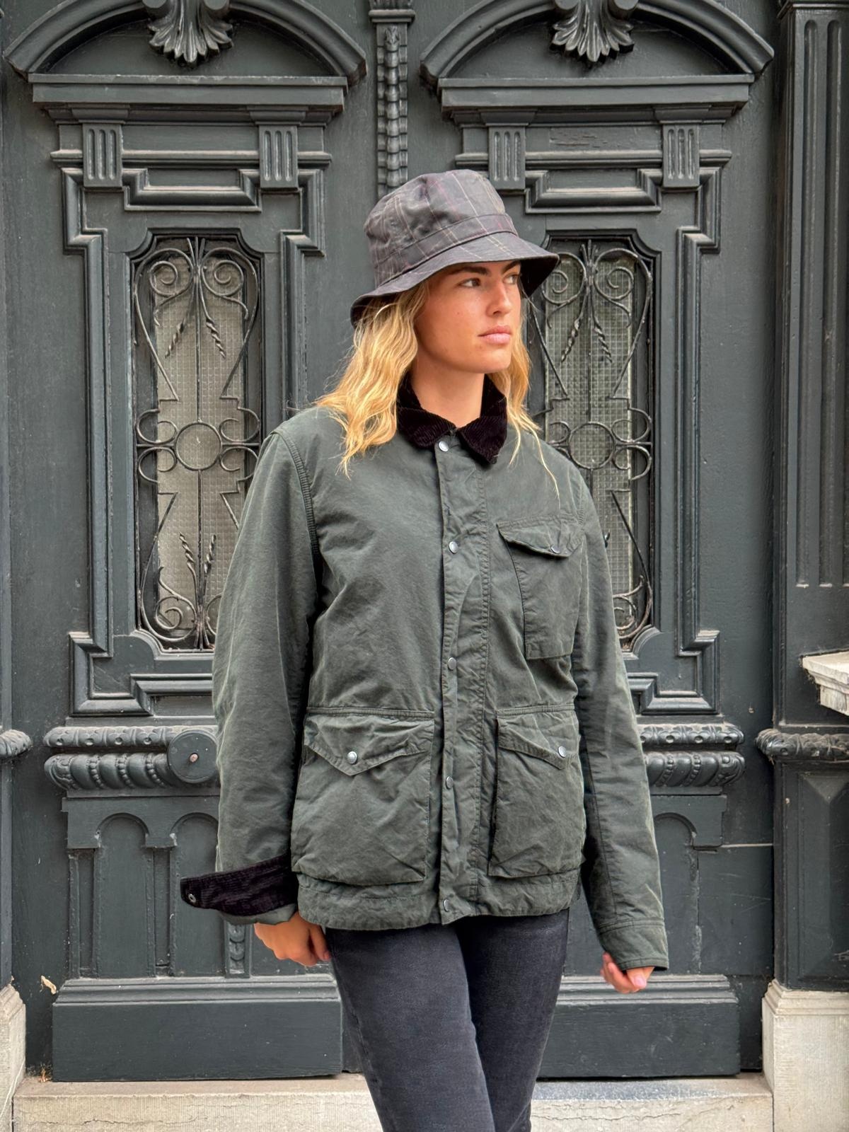 Barbour Winter drifter washed wax jacket Sage