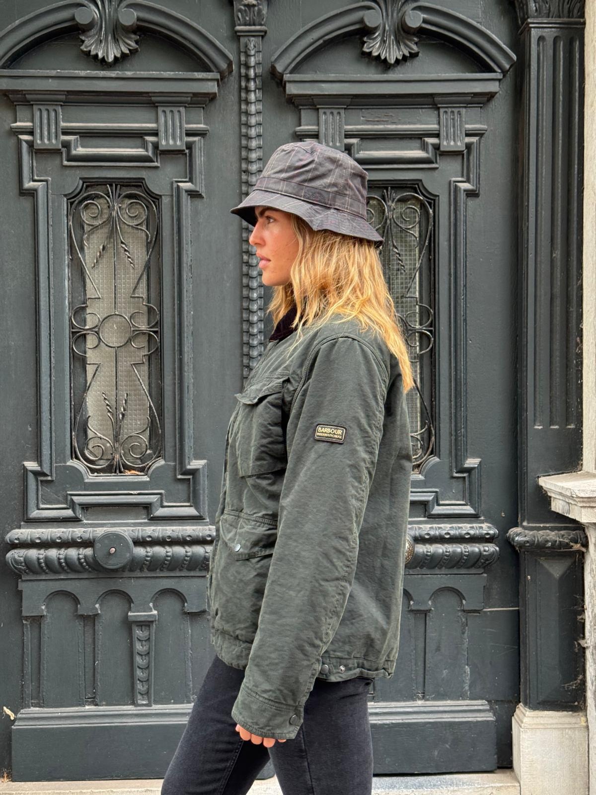 Barbour Winter drifter washed wax jacket Sage