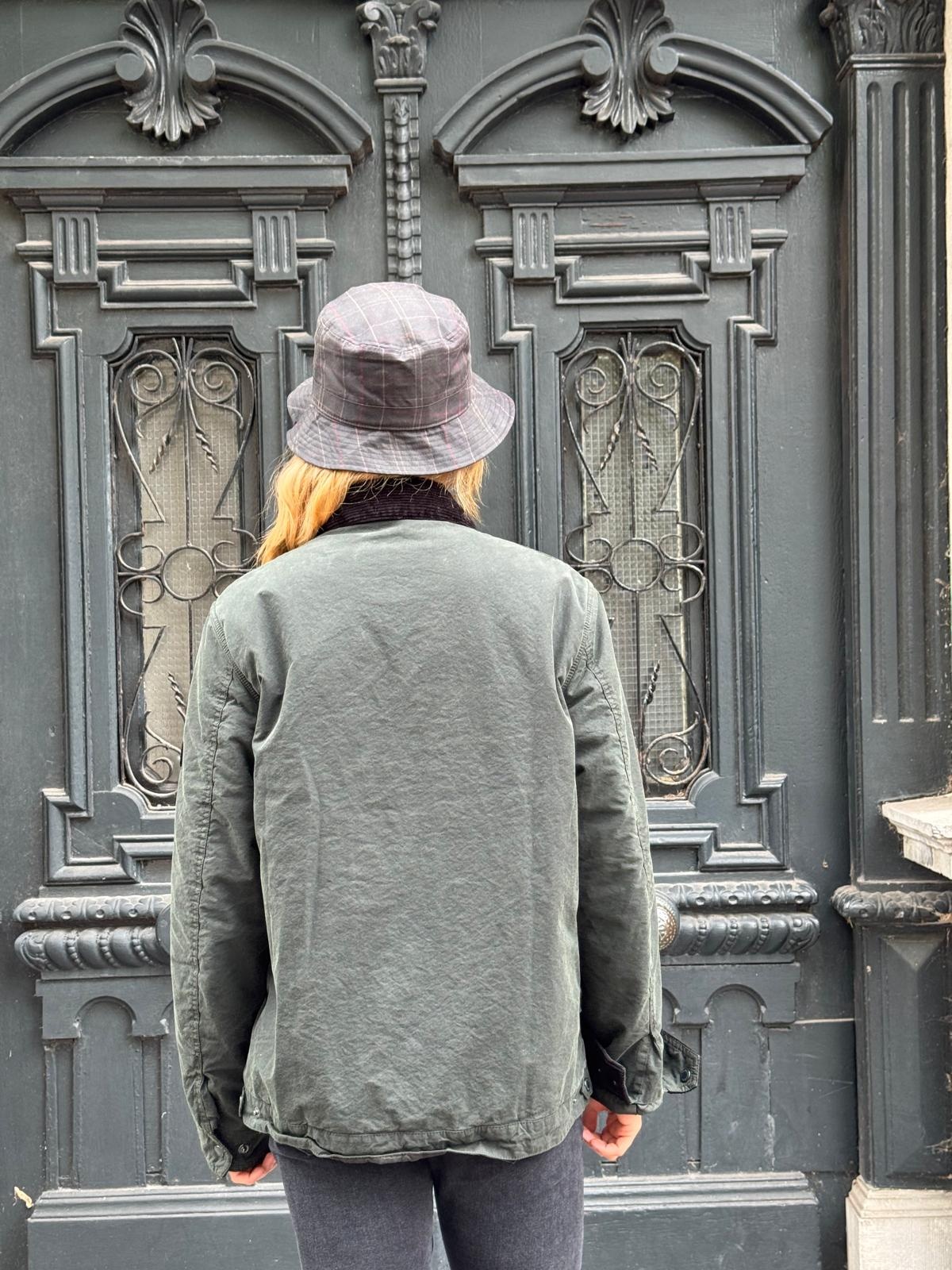 Barbour Winter drifter washed wax jacket Sage