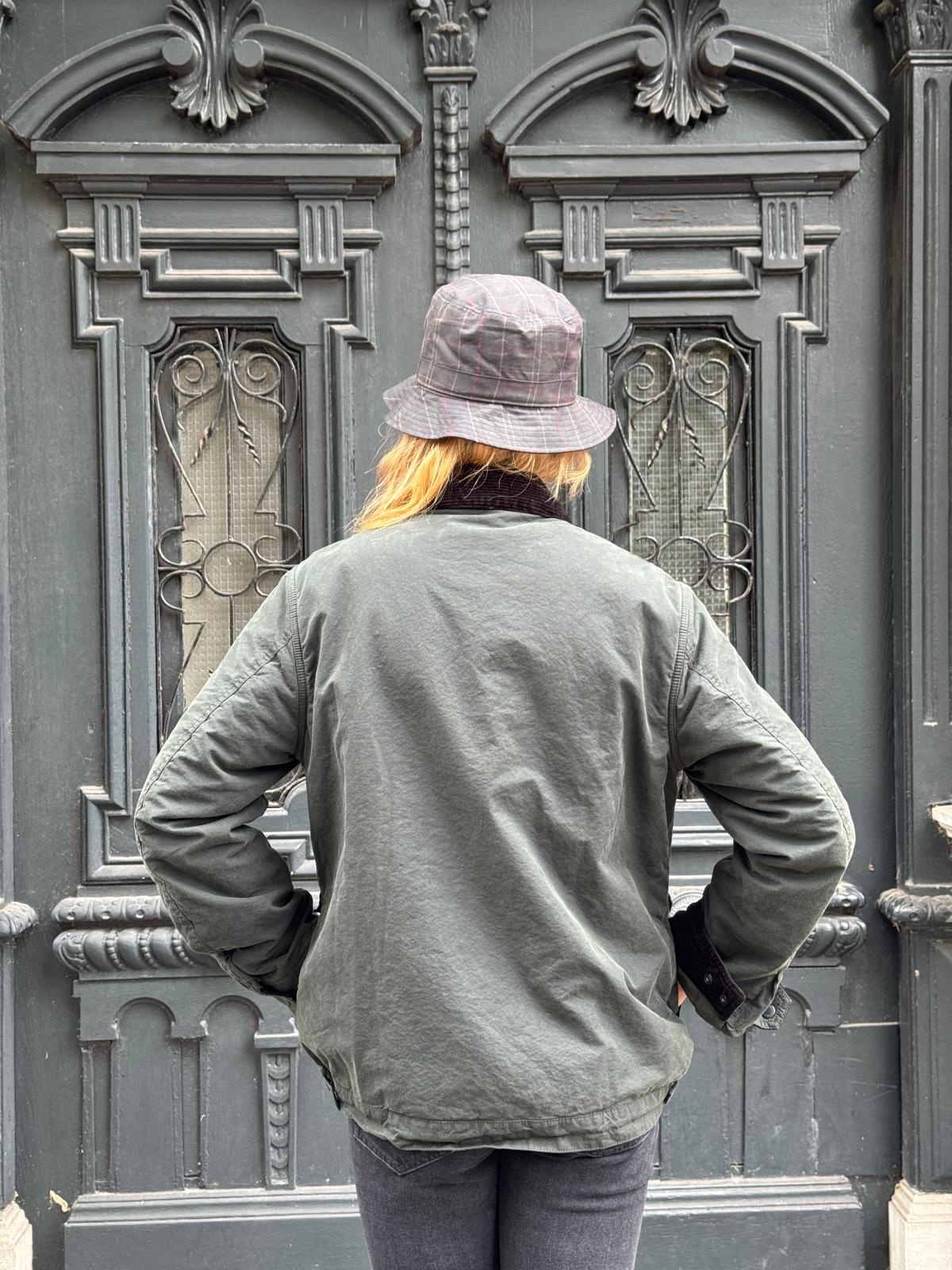 Barbour Winter drifter washed wax jacket Sage