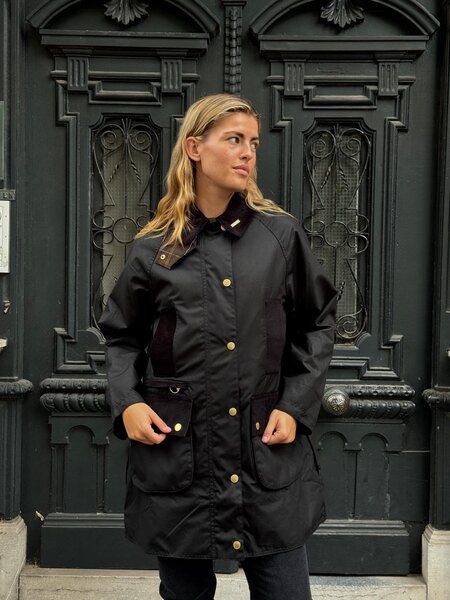 Barbour Icons modern beaufort wax jacket Black