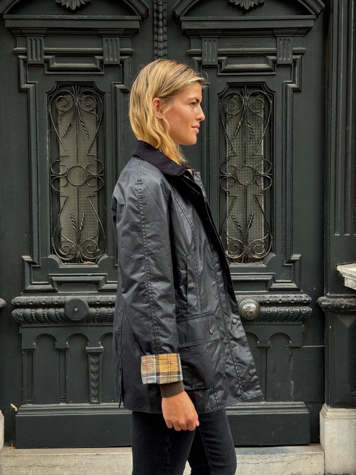 Barbour Beadnell wax jacket Navy