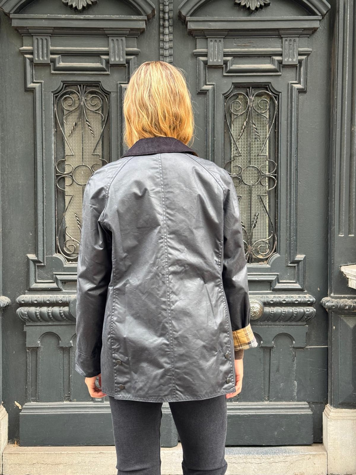 Barbour Beadnell wax jacket Navy