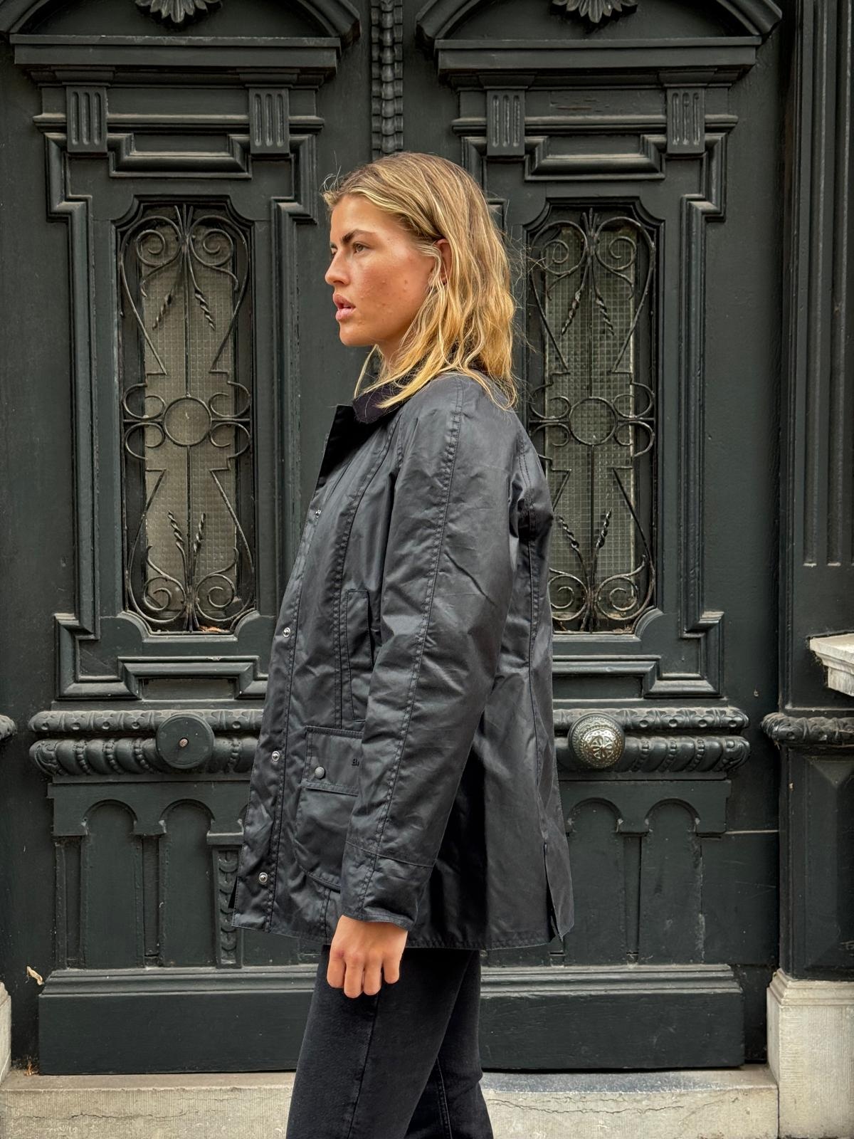 Barbour Beadnell wax jacket Navy