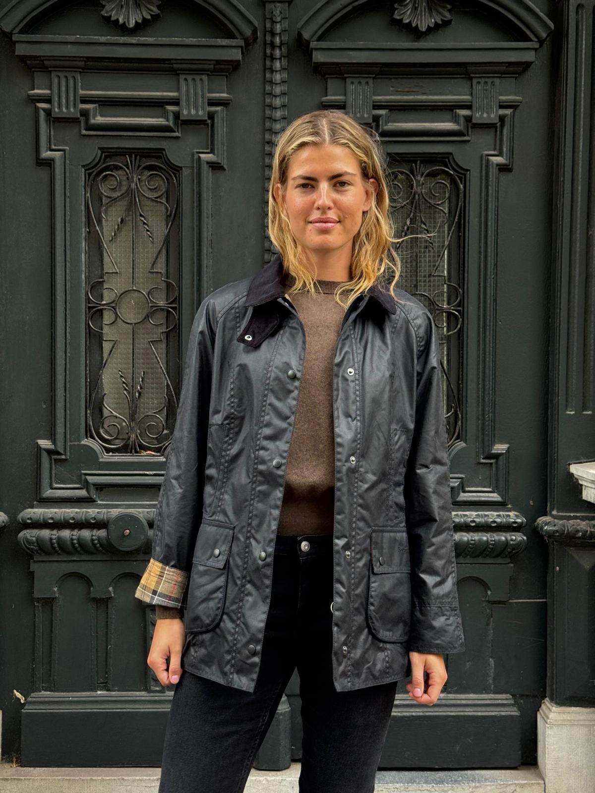 Barbour Beadnell wax jacket Navy