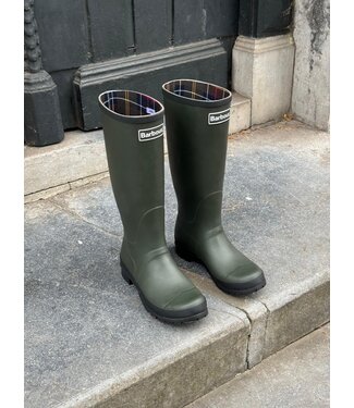 Barbour Abbey tall welly boots olive