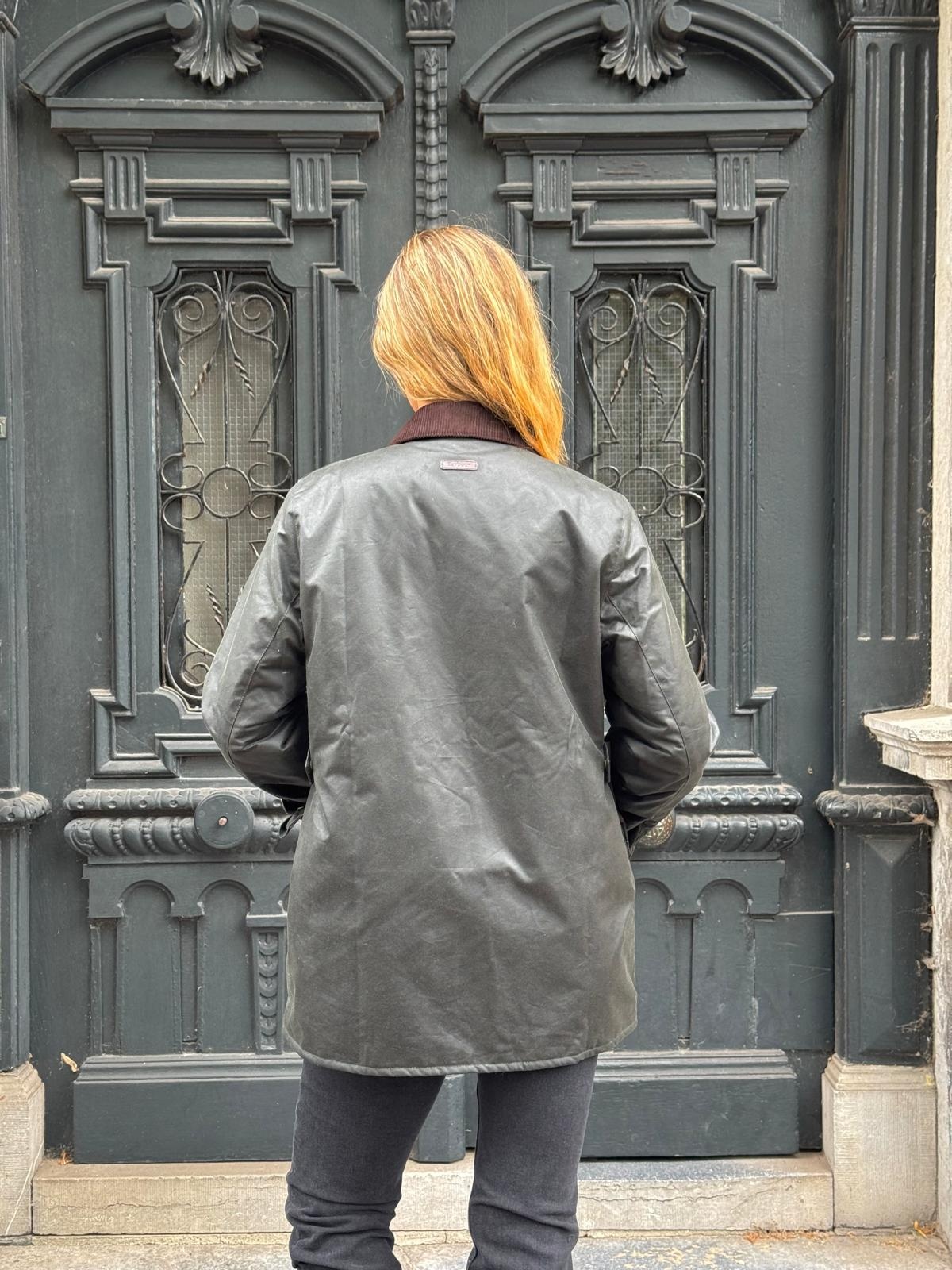 Barbour Modern border wax jacket Sage/classic
