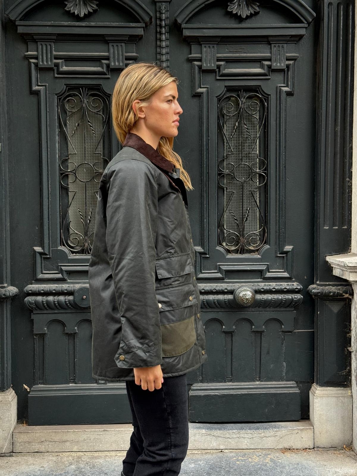 Barbour Modern border wax jacket Sage/classic