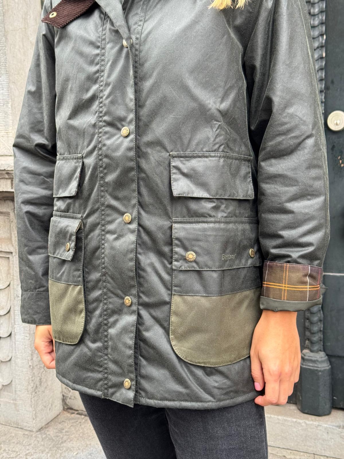 Barbour Modern border wax jacket Sage/classic