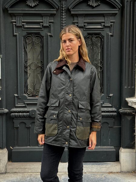 Barbour Modern border wax jacket Sage/classic