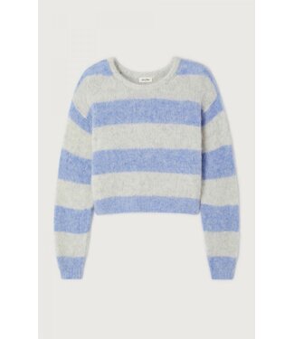 American Vintage NIB18A knitted sweater Rayures Givre