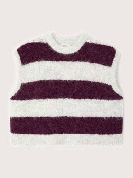 American Vintage NIB18D knit Rayures cranberry