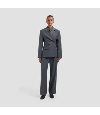 OLAF Wool asymetric blazer Sharkshin