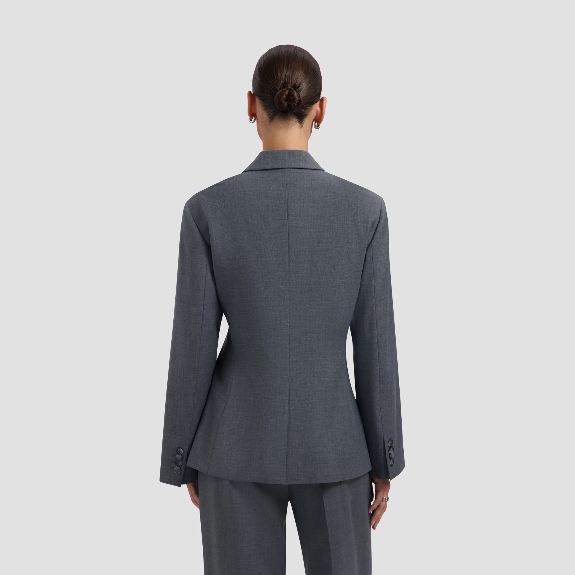 OLAF Wool asymetric blazer Sharkshin