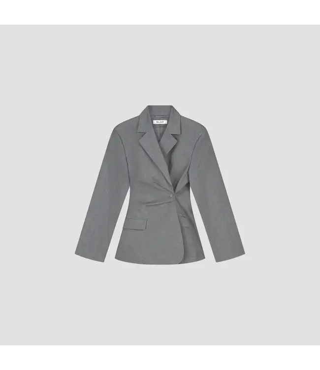 OLAF Wool asymetric blazer Sharkshin
